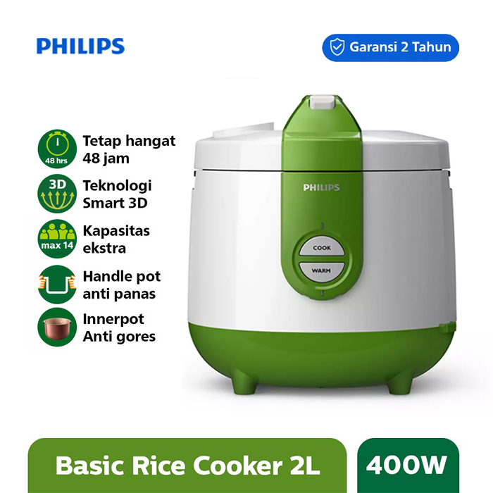 Philips Rice Cooker - HD3119/30 Basic Green